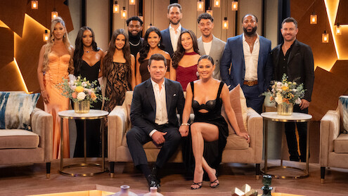 Zaina, Aria, Sandy, Scotty, Vanessa, Nick Lachey, Dave, Mariah, Vanessa Lachey, Caleb, J.R., and Nick