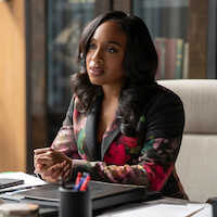 Beauty in Black. Taylor Polidore Williams como Kimmie no episódio 212 de Beauty in Black. Cr. Quantrell Colbert/Netflix © 2025