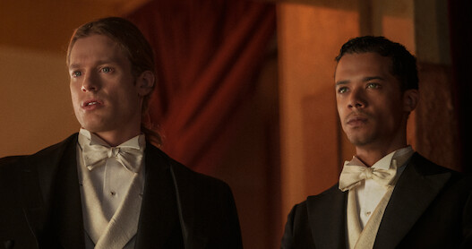 Sam Reid as Lestat Du Lioncourt wears a tuxedo in Season 1 of 'Interview with the Vampire.'