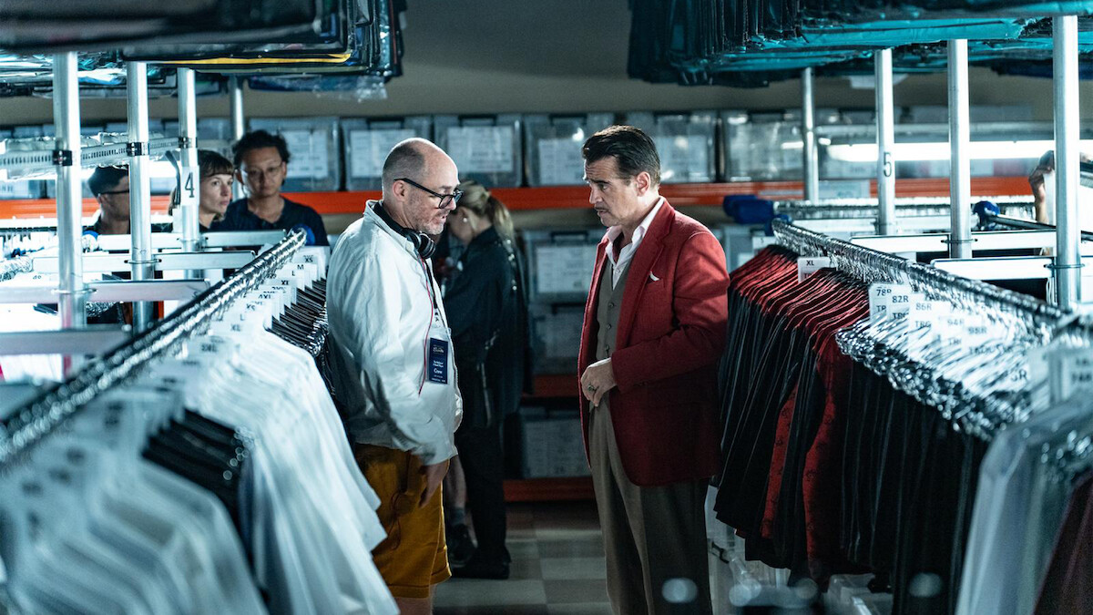 Ed Berger and Colin Farrell on the set of Ballad of a Small Player