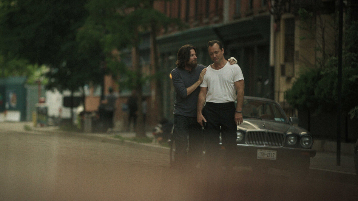 Jason Bateman as Vince and Jude Law as Jake in 'Black Rabbit.'