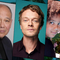 Headshots of Alfie Allen, David Yip, and Jordan Sunshine.
