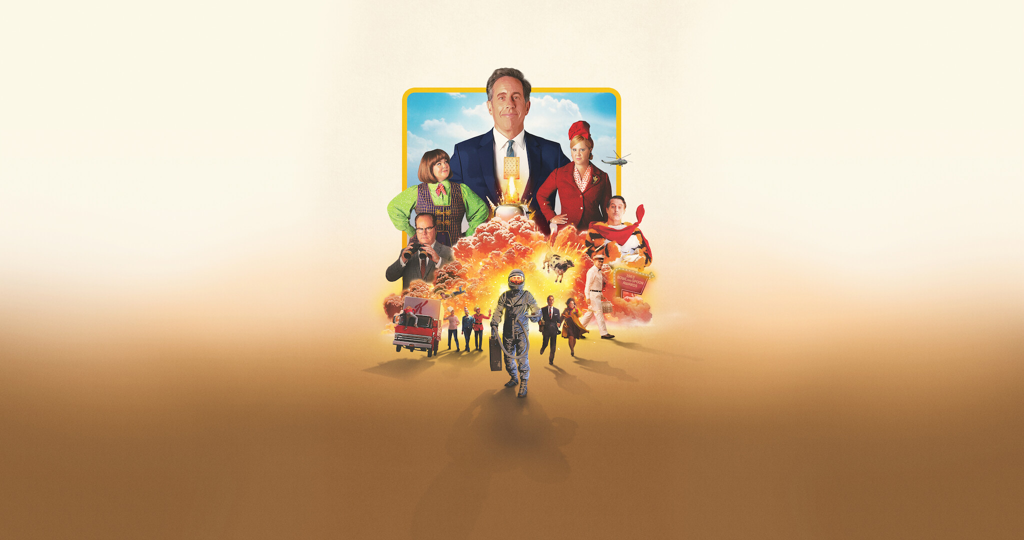 Unfrosted - a group shot of the cast including Jerry Seinfeld, Amy Schumer, Melissa McCarthy and more