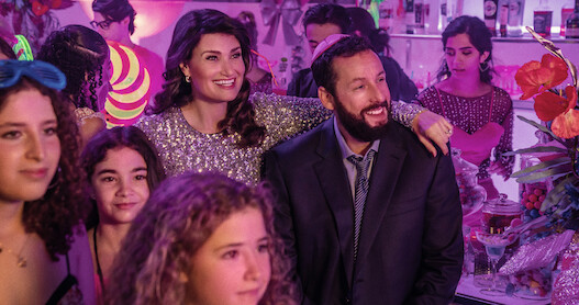 Adam Sandler as Danny Friedman and Idina Menzel as Bree Friedman.