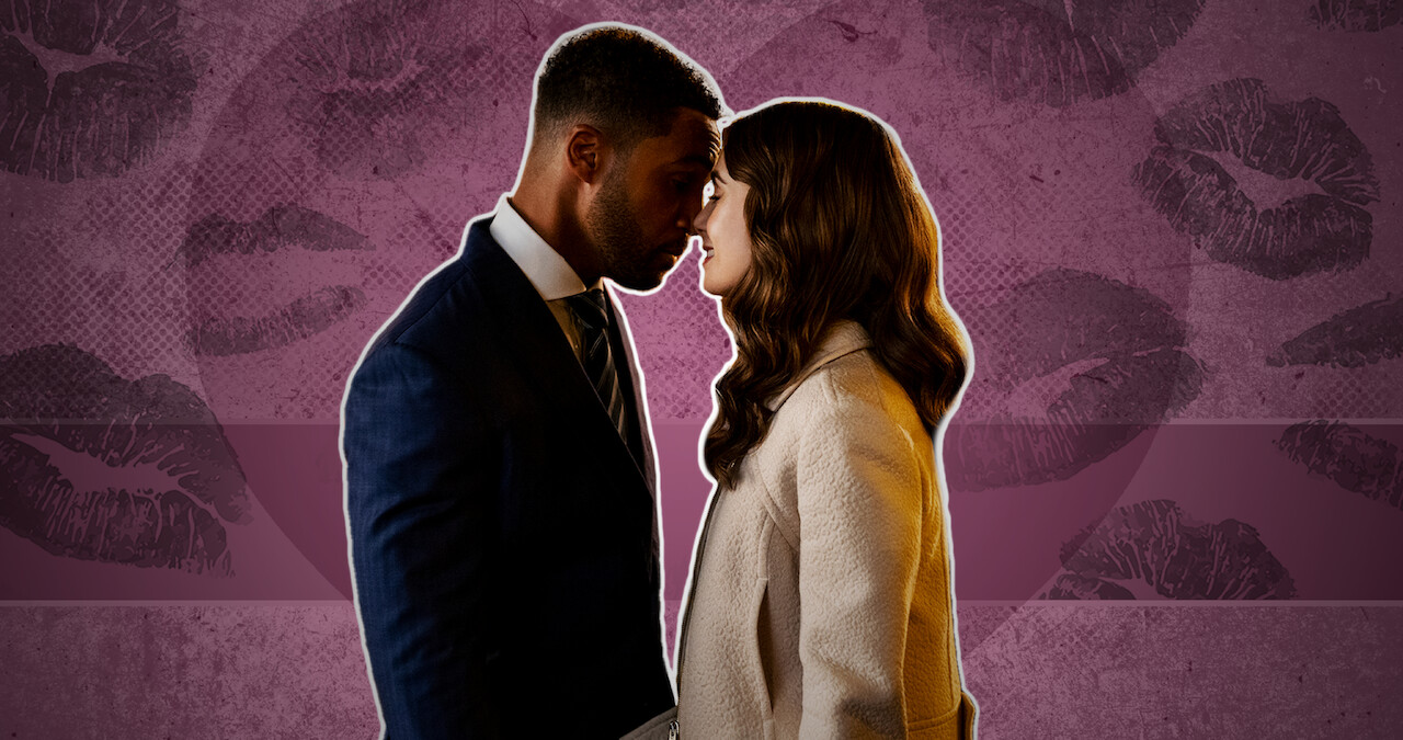 Emily kissing Alfie