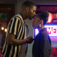 Michael Cooper Jr. as Justin Edwards and Lovie Simone as Keisha Clark in 'Forever'