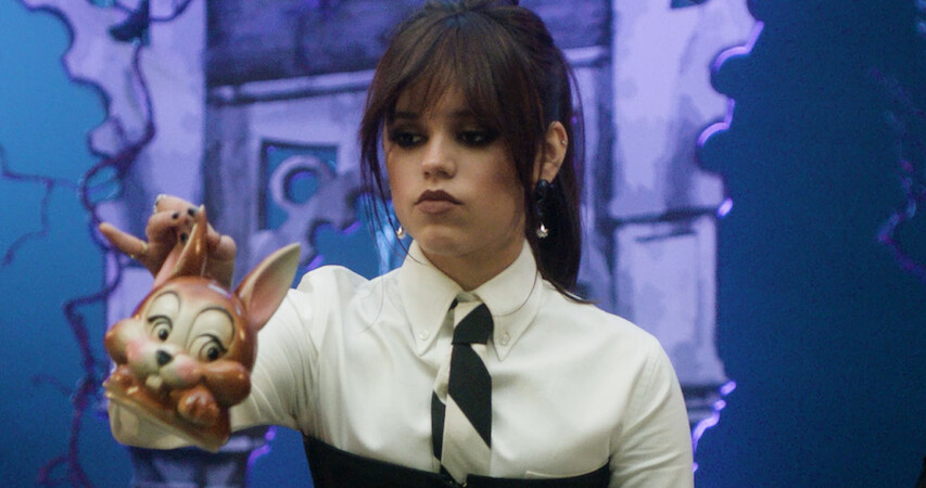 Jenna Ortega Picking From a Jar