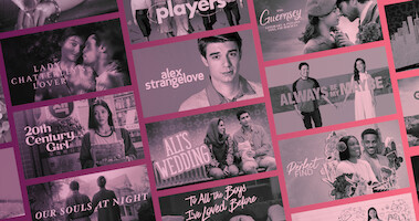 Grid of romance movies thumbnails on Netflix.