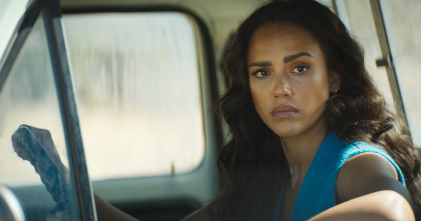 Jessica Alba as Parker in 'Trigger Warning'
