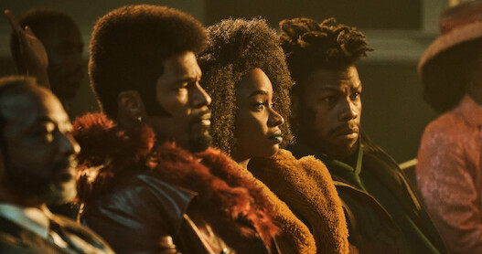 Jamie Foxx as Slick Charles, Teyonah Parris as Yo-Yo, and John Boyega as Fontaine
