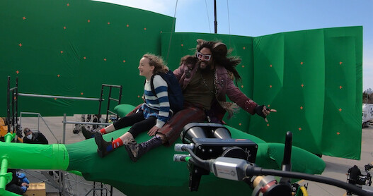 ‘Slumberland’ Stars Jason Momoa & Marlow Barkley Run Wild On-Set