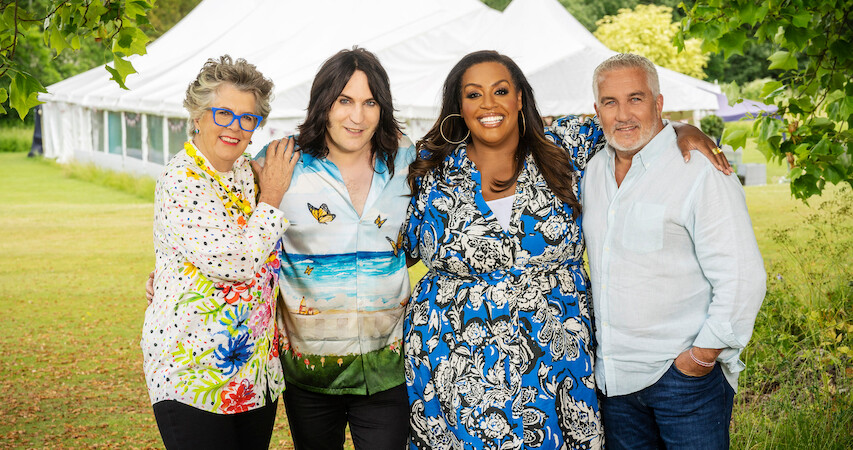 Prue Leith, Noel Fielding, Alison Hammond, and Paul Hollywood.