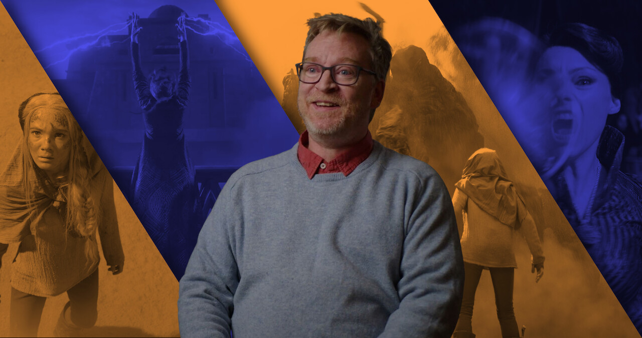 Visual Effects Supervisor Tim Crosbie with shots of Ciri (Freya Allan) from The Witcher S3.