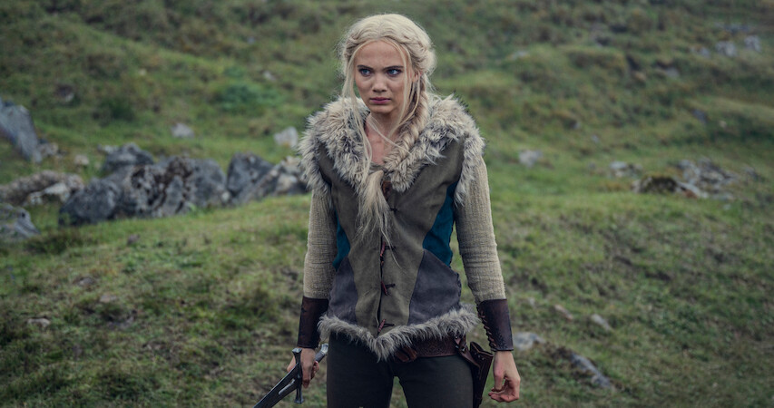 Freya Allan como a princesa Cirilla de Cintra.